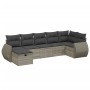 7-piece garden sofa set with light gray PE rattan cushions by , Garden sets - Ref: Foro24-3264128, Price: 510,55 €, Discount: %