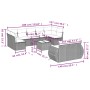 Set of 10-piece garden sofas with light gray synthetic rattan cushions by , Modular outdoor sofas - Ref: Foro24-3221831, Pric...