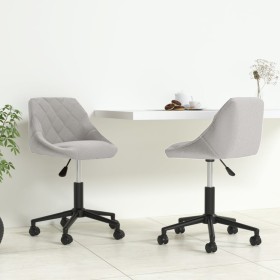 Sillas de comedor giratorias 2 uds de terciopelo gris claro de , Sillas de comedor - Ref: Foro24-335495, Precio: 129,99 €, De...