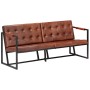 3-seater sofa made of genuine brown goat leather by , Sofas - Ref: Foro24-288284, Price: 490,86 €, Discount: %