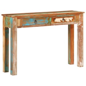 Mesa consola madera maciza reciclada 110x30x75 cm de , Mesas auxiliares - Ref: Foro24-352781, Precio: 255,99 €, Descuento: %