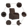 Sillón reclinable tela de microfibra marrón de , Sillones - Ref: Foro24-373448, Precio: 242,64 €, Descuento: %