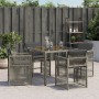 Garden armchairs with 4 synthetic rattan gray cushions by , Garden chairs - Ref: Foro24-365036, Price: 183,45 €, Discount: %