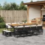 Garden dining set with 13-piece black synthetic rattan cushions. by , Garden sets - Ref: Foro24-3211527, Price: 745,29 €, Dis...