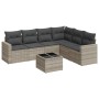 7-piece garden sofa set with light gray PE rattan cushions by , Garden sets - Ref: Foro24-3219012, Price: 489,31 €, Discount: %