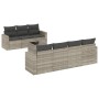 Set de sofás de jardín 8 pzas y cojines ratán sintético gris de , Sofás modulares de exterior - Ref: Foro24-3251069, Precio: ...