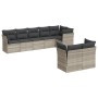 Garden sofa set 8 pieces and gray synthetic rattan cushions by , Garden sets - Ref: Foro24-3217912, Price: 610,47 €, Discount: %