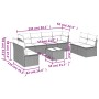 Garden furniture set 9 pieces and light gray synthetic rattan cushions by , Garden sets - Ref: Foro24-3217462, Price: 604,12 ...