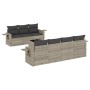 Set de sofás de jardín 8 pzas y cojines ratán sintético gris de , Conjuntos de jardín - Ref: Foro24-3252269, Precio: 610,37 €...