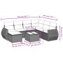 Garden sofa set 8 pieces and gray synthetic rattan cushions by , Garden sets - Ref: Foro24-3254049, Price: 595,28 €, Discount: %