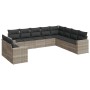 Gartensofa-Set, 10-teilig, mit Kissen, aus hellem grauen Kunststoff-Rattan. von , Gartensets - Ref: Foro24-3219162, Preis: 74...