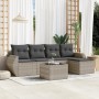 Garden sofa set 6 pieces and gray synthetic rattan cushions by , Garden sets - Ref: Foro24-3253639, Price: 439,63 €, Discount: %