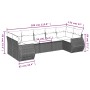 Gartensofa-Set, 7-teilig, mit Kissen, aus hellem grauem PE-Rattan. von , Modulare Sofas für den Außenbereich - Ref: Foro24-32...