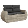 Set muebles jardín 9 pzas y cojines ratán sintético gris claro de , Sofás modulares de exterior - Ref: Foro24-3221801, Precio...