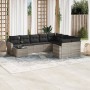 Gartensofa-Set, 10-teilig, mit Kissen, aus hellem grauen Kunststoff-Rattan. von , Gartensets - Ref: Foro24-3219452, Preis: 70...