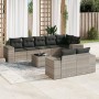 Garden furniture set 9 pieces and light gray synthetic rattan cushions by , Garden sets - Ref: Foro24-3255169, Price: 733,39 ...