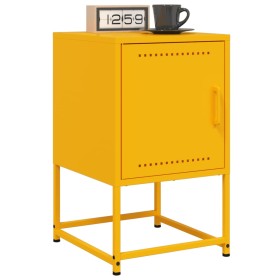 Bedside tables 2 units yellow mustard steel 36x39x60.5 cm by , Nightstands - Ref: Foro24-846453, Price: 91,32 €, Discount: %