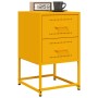 Yellow mustard steel bedside table 36x39x60.5 cm by , Nightstands - Ref: Foro24-846464, Price: 69,64 €, Discount: %