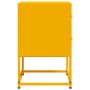 Mesita de noche acero amarillo mostaza 36x39x60,5 cm de , Mesitas de noche - Ref: Foro24-846464, Precio: 69,64 €, Descuento: %