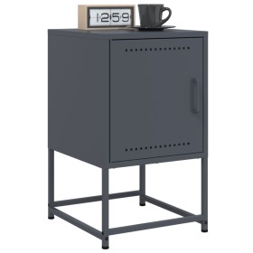 Bedside tables 2 units anthracite gray steel 36x39x60.5 cm by , Nightstands - Ref: Foro24-846451, Price: 91,37 €, Discount: %