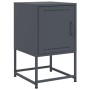 Bedside tables 2 units anthracite gray steel 36x39x60.5 cm by , Nightstands - Ref: Foro24-846451, Price: 91,32 €, Discount: %