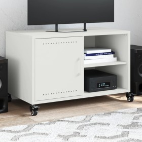 Mueble para TV acero laminado en frío blanco 68x39x43,5 cm de , Muebles TV - Ref: Foro24-846673, Precio: 72,99 €, Descuento: %