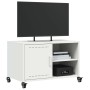 TV stand made of cold-rolled white steel, 68x39x43.5 cm by , TV Furniture - Ref: Foro24-846673, Price: 72,98 €, Discount: %