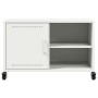 TV stand made of cold-rolled white steel, 68x39x43.5 cm by , TV Furniture - Ref: Foro24-846673, Price: 72,98 €, Discount: %