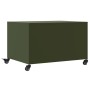 Mesa de centro acero laminado en frío verde oliva 68x50x43,5 cm de , Mesas de centro - Ref: Foro24-846690, Precio: 88,99 €, D...