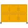 Aparador acero laminado en frío amarillo mostaza 100,5x39x72 cm de , Aparadores - Ref: Foro24-846743, Precio: 133,99 €, Descu...