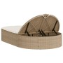 Double sun lounger with beige synthetic rattan cushions by , Loungers - Ref: Foro24-368650, Price: 252,91 €, Discount: %