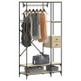 Coat rack with engineered wood shelves in Sonoma oak. by , Dresser Organizers and Bar Hangers - Ref: Foro24-847860, Price: 12...