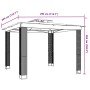 Gazebo with double anthracite gray fabric roof 2.94x2.94 m by , Tents and gazebos - Ref: Foro24-368445, Price: 357,85 €, Disc...