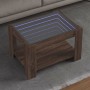 Mesa de centro y LED madera ingeniería marrón roble 73x53x45 cm de , Mesas de centro - Ref: Foro24-847552, Precio: 137,08 €, ...