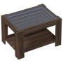 Mesa de centro y LED madera ingeniería marrón roble 73x53x45 cm de , Mesas de centro - Ref: Foro24-847552, Precio: 137,08 €, ...