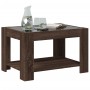 Mesa de centro y LED madera ingeniería marrón roble 73x53x45 cm de , Mesas de centro - Ref: Foro24-847552, Precio: 137,08 €, ...