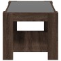 Mesa de centro y LED madera ingeniería marrón roble 73x53x45 cm de , Mesas de centro - Ref: Foro24-847552, Precio: 137,08 €, ...