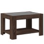 Mesa de centro y LED madera ingeniería marrón roble 73x53x45 cm de , Mesas de centro - Ref: Foro24-847552, Precio: 137,08 €, ...