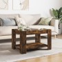 Center table and LED smoked oak engineered wood 73x53x45cm by , Coffee table - Ref: Foro24-847550, Price: 132,48 €, Discount: %