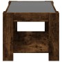 Mesa de centro y LED madera ingeniería roble ahumado 73x53x45cm de , Mesas de centro - Ref: Foro24-847550, Precio: 132,99 €, ...