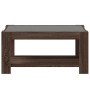 Mesa de centro y LED madera ingeniería marrón roble 93x53x45 cm de , Mesas de centro - Ref: Foro24-847559, Precio: 155,05 €, ...