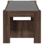 Mesa de centro y LED madera ingeniería marrón roble 93x53x45 cm de , Mesas de centro - Ref: Foro24-847559, Precio: 155,05 €, ...