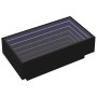 Mesa de centro con LED madera de ingeniería negro 90x50x30 cm de , Mesas de centro - Ref: Foro24-847519, Precio: 157,32 €, De...