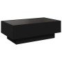 Mesa de centro con LED madera de ingeniería negro 90x50x30 cm de , Mesas de centro - Ref: Foro24-847519, Precio: 157,32 €, De...