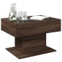 Mesa de centro y LED madera ingeniería marrón roble 70x50x45 cm de , Mesas de centro - Ref: Foro24-847538, Precio: 143,36 €, ...