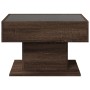 Mesa de centro y LED madera ingeniería marrón roble 70x50x45 cm de , Mesas de centro - Ref: Foro24-847538, Precio: 143,36 €, ...