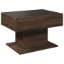 Mesa de centro y LED madera ingeniería marrón roble 70x50x45 cm de , Mesas de centro - Ref: Foro24-847538, Precio: 143,36 €, ...