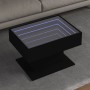 Mesa de centro con LED madera de ingeniería negro 70x50x45 cm de , Mesas de centro - Ref: Foro24-847533, Precio: 143,36 €, De...