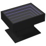 Mesa de centro con LED madera de ingeniería negro 70x50x45 cm de , Mesas de centro - Ref: Foro24-847533, Precio: 143,36 €, De...