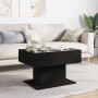 Center table with LED lights, engineered wood, black, 70x50x45 cm by , Coffee table - Ref: Foro24-847533, Price: 143,36 €, Di...